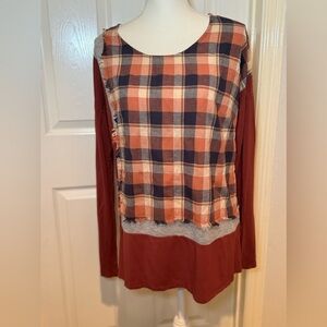 Plaid Top by Hem & Thread-L